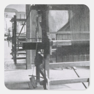 Der Weaving Workshop aus den Workshops der Ba Quadratischer Aufkleber