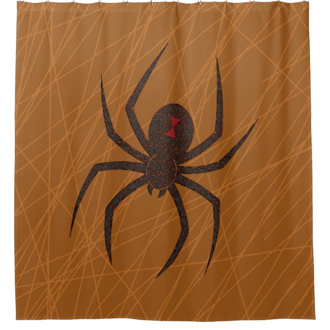 Der Webduschvorhang der Spinne Duschvorhang (Vorderseite)