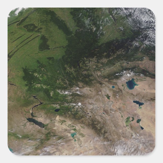 Der Wechsel der Vegetation Quadratischer Aufkleber (Vorderseite)