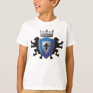 Der Wecker-T - Shirt des blauen mittelalterlichen