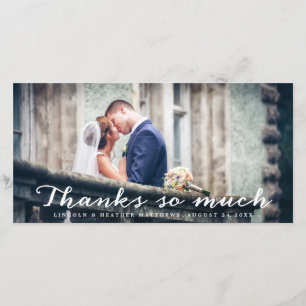 Der Wedding Dank soviel dankt Ihnen Foto-Karte Dankeskarte