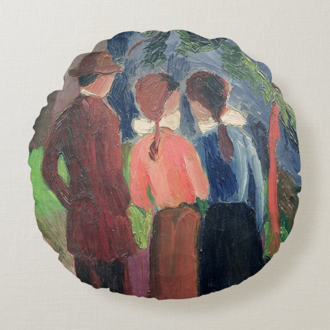 Der Weg, 1914 Rundes Kissen (Vorderseite)