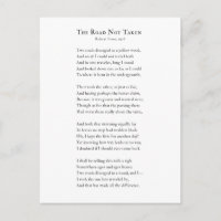 Der Weg, den Robert Frost nicht in Gedicht genomme