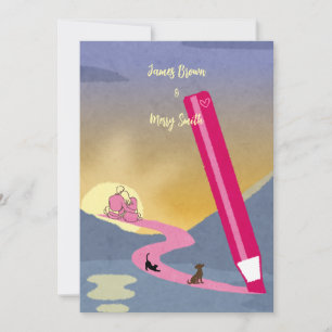 Der Weg, den wir Gezeichnet Hochzeit Einladung