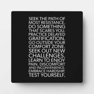 Der Weg der meisten Widerstände - Motivierend Fotoplatte