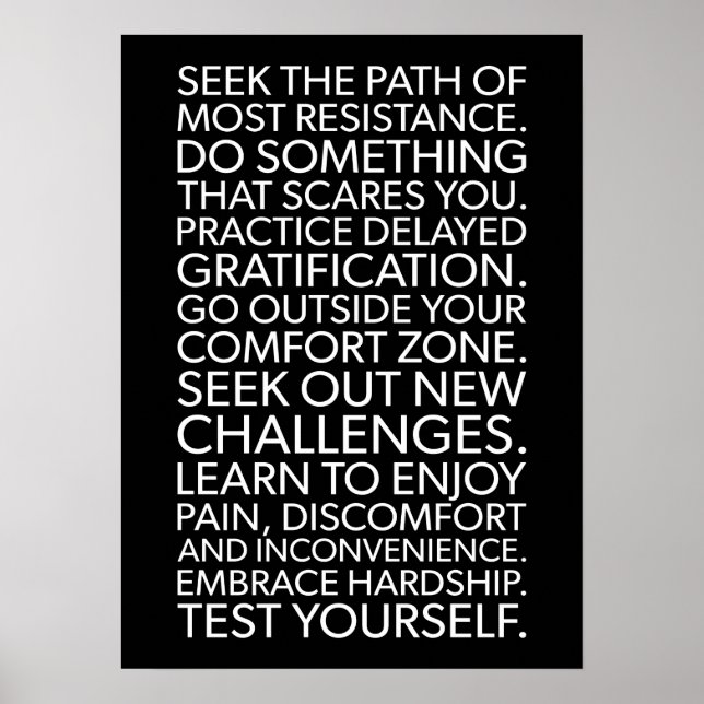 Der Weg der meisten Widerstände - Motivierend Poster (Vorne)
