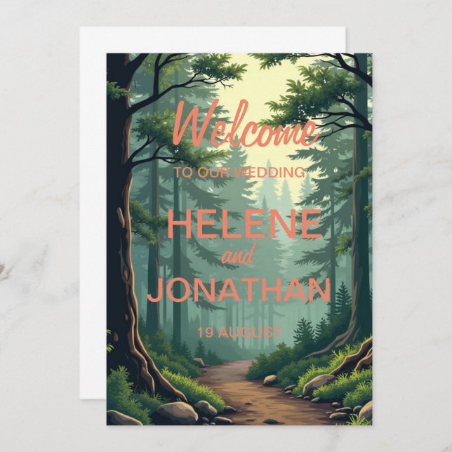 Der Weg der Natur: Eine serene Einladungskarte für Einladung (Vorne/Hinten)