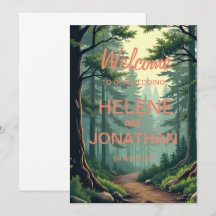 Der Weg der Natur: Eine serene Einladungskarte für