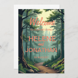 Der Weg der Natur: Eine serene Einladungskarte für Einladung