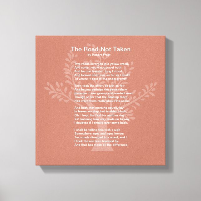 Der Weg, der nicht zurückgelegt wurde, Leinwanddruck (Vorderseite)