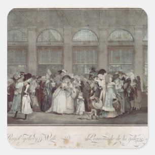 Der Weg der Palais Royal-Galerie, 1787 Quadratischer Aufkleber