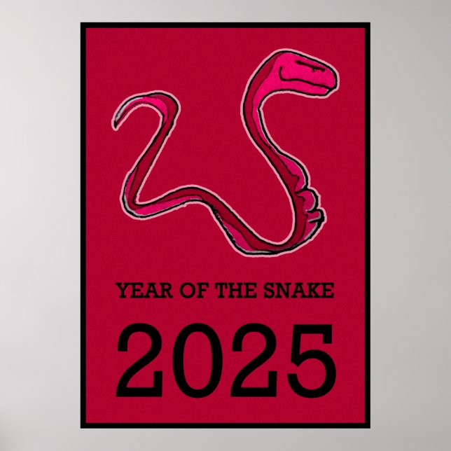 Der Weg der Schlange: Lunar, neues Jahr Kunst Eint Poster (Vorne)