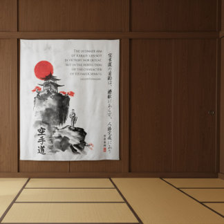 Der Weg des Karate - Weisheit von Gichin Funakoshi Wandteppich