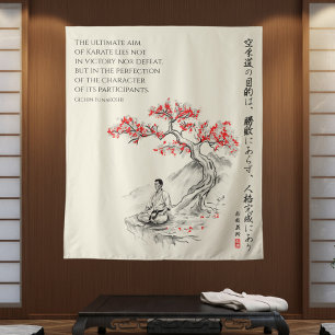 Der Weg des Karate - Weisheit von Gichin Funakoshi Wandteppich
