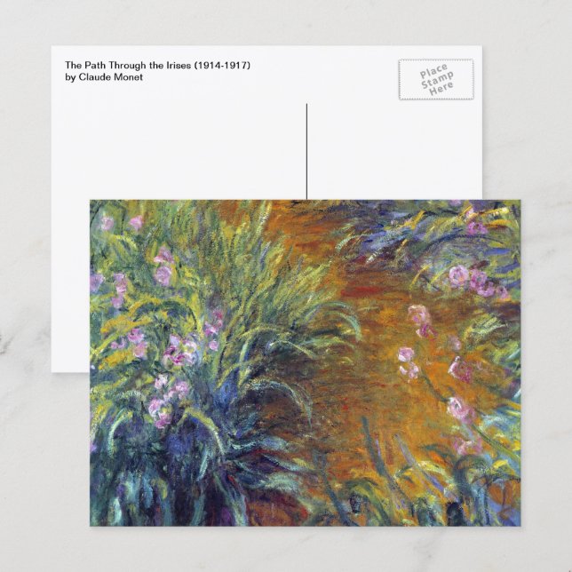 Der Weg durch die Iren von Claude Monet Postkarte (Vorne/Hinten)