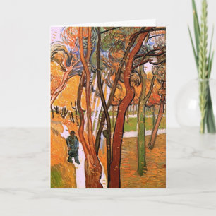 Der Weg: Fallende Blätter von Vincent van Gogh Karte