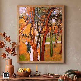 Der Weg: Fallende Blätter von Vincent van Gogh Poster
