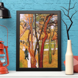 Der Weg: Fallende Blätter von Vincent van Gogh Poster