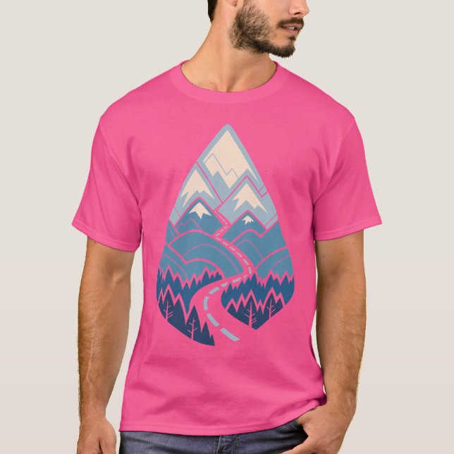 Der Weg geht immer im Winter T-Shirt (Vorderseite)