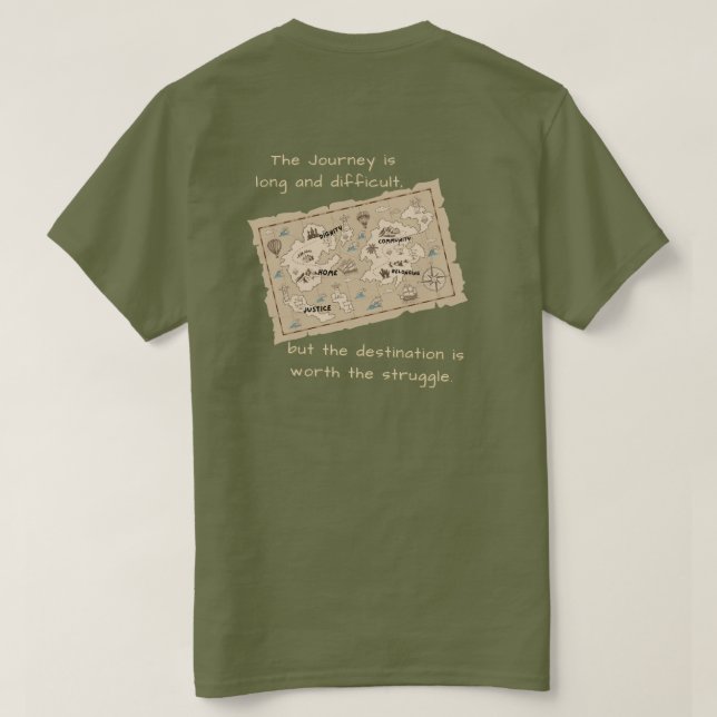 Der Weg ist es wert T-Shirt (Design Rückseite)