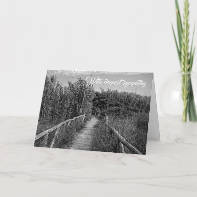 Der Weg - mit tiefstem Beileid Karte (Vorderseite)