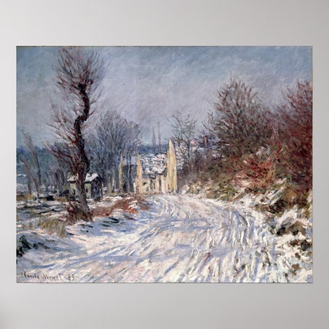 Der Weg nach Giverny, Winter 1885 Poster (Vorne)