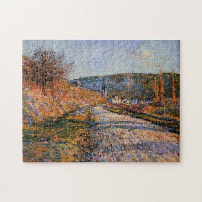 Der Weg nach Vetheuil Monet Schöne Kunst Puzzle (Horizontal)