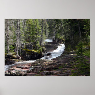 Der Weg nach Virginia Falls, Glacier Park MT. Poster