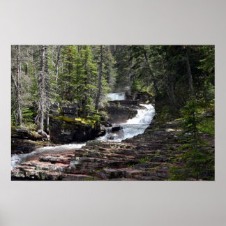 Der Weg nach Virginia Falls, Glacier Park MT. Poster