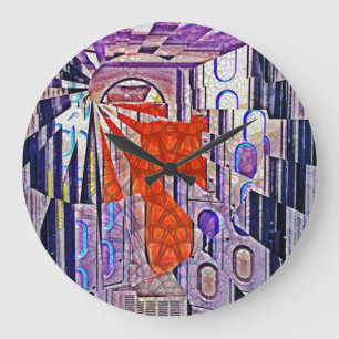 Der Weg von morgen heute: Kunst der Zukunft Große Wanduhr