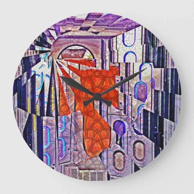 Der Weg von morgen heute: Kunst der Zukunft Große Wanduhr (Vorderseite)