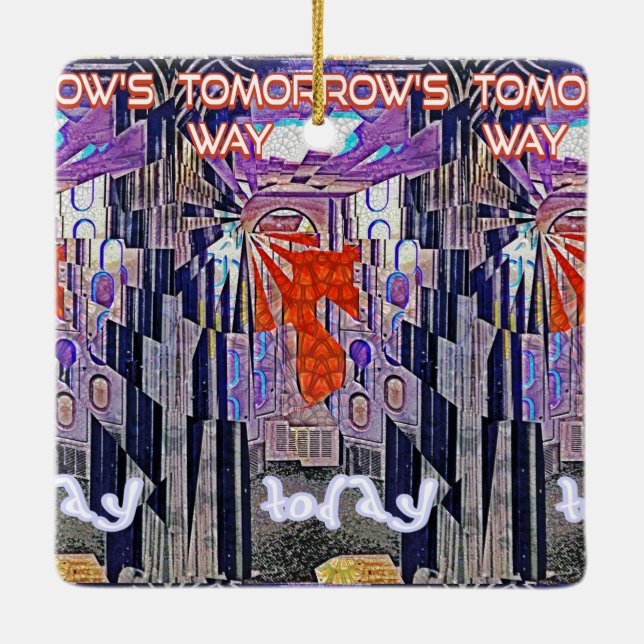 Der Weg von morgen heute: Kunst der Zukunft Keramikornament (Rückseite)