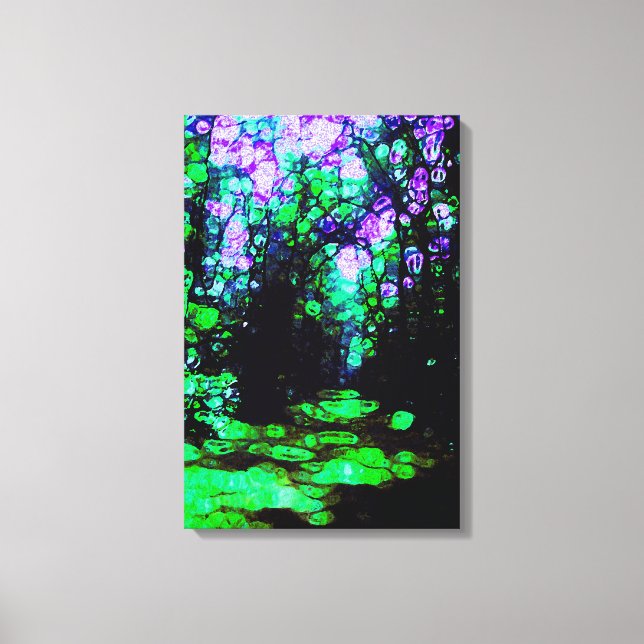 Der Weg wird durch das Licht des Mondes offenbart Leinwanddruck (Vorderseite)