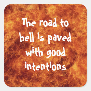 Der Weg zu den Aufklebern auf dem Hell-Platz Quadratischer Aufkleber