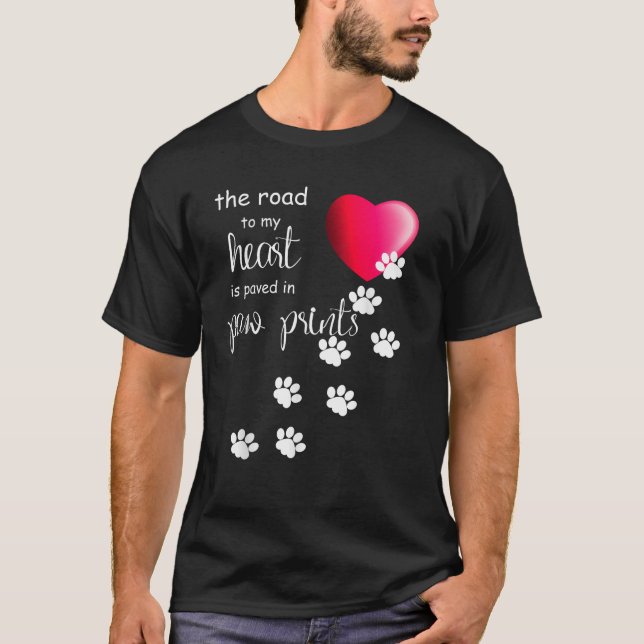 Der Weg zu meinem Herz ist mit dem Pfennenhund gep T-Shirt (Vorderseite)
