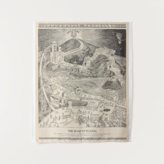 Der Weg zum Erfolg Wandteppich (Vorderseite)