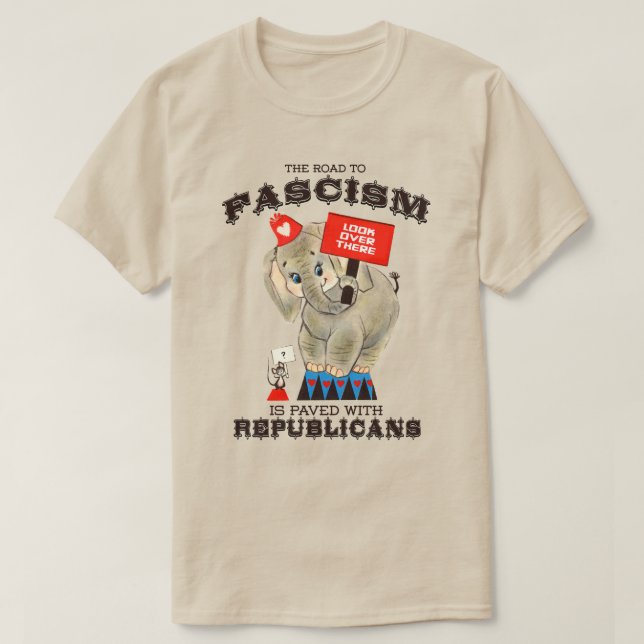 Der Weg zum Faschismus ist mit den Republikanern g T-Shirt (Design vorne)