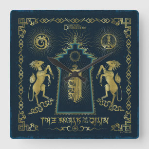 Der Weg zum goldenen Turm von Qilin Quadratische Wanduhr