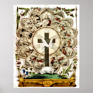 Der Weg zum Heiligen Kreuz - 1856 Poster