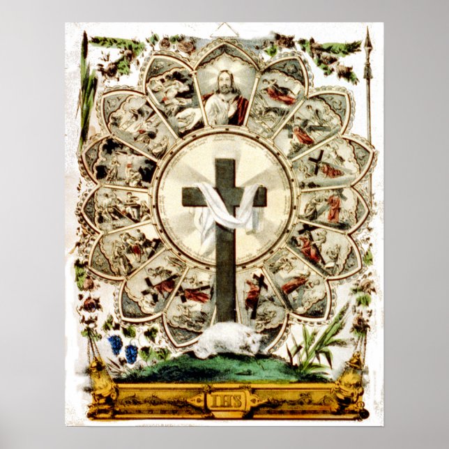 Der Weg zum Heiligen Kreuz - 1856 Poster (Vorne)