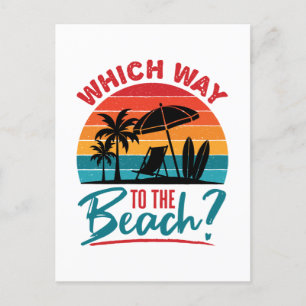 Der Weg zum Niedlichen Strand im Sommer Postkarte