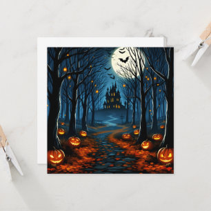 Der Weg zum Spukwald - Halloween Einladung