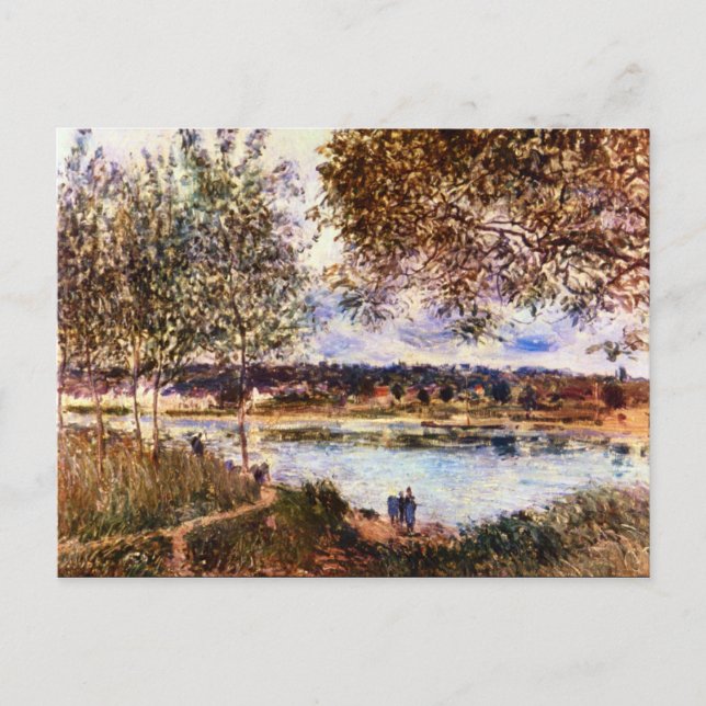 Der Weg zur Alten Fähre, 1880 von Alfred Sisley Postkarte (Vorderseite)