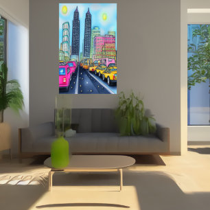 Der Weg zur Hauptstadt   AI Art Poster