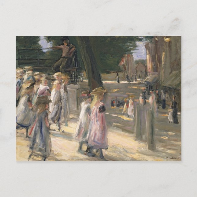 Der Weg zur Schule in Edam Postkarte (Vorderseite)