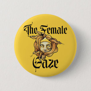 Der weibliche Blick Medusa Gorgon Feministin Button