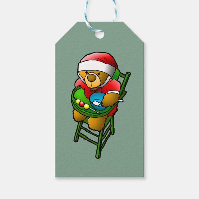 Der Weihnachtsbär Geschenkanhänger (Vorderseite)