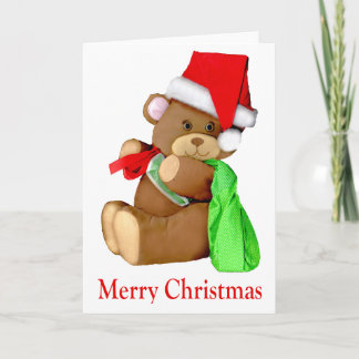 Der Weihnachtsbär wünscht Ihnen ein frohes Weihnac Feiertagskarte
