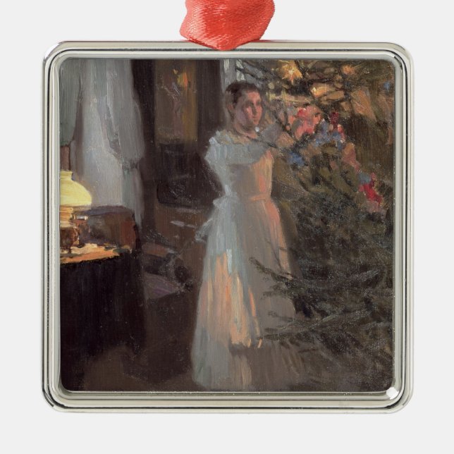 Der Weihnachtsbaum, 1910 Ornament Aus Metall (Vorne)