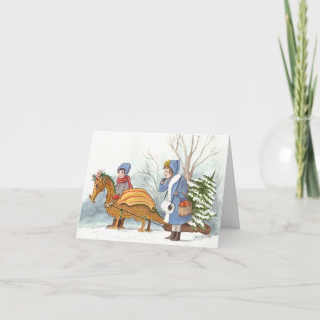 Der Weihnachtsbaum Feiertagskarte (Vorderseite)